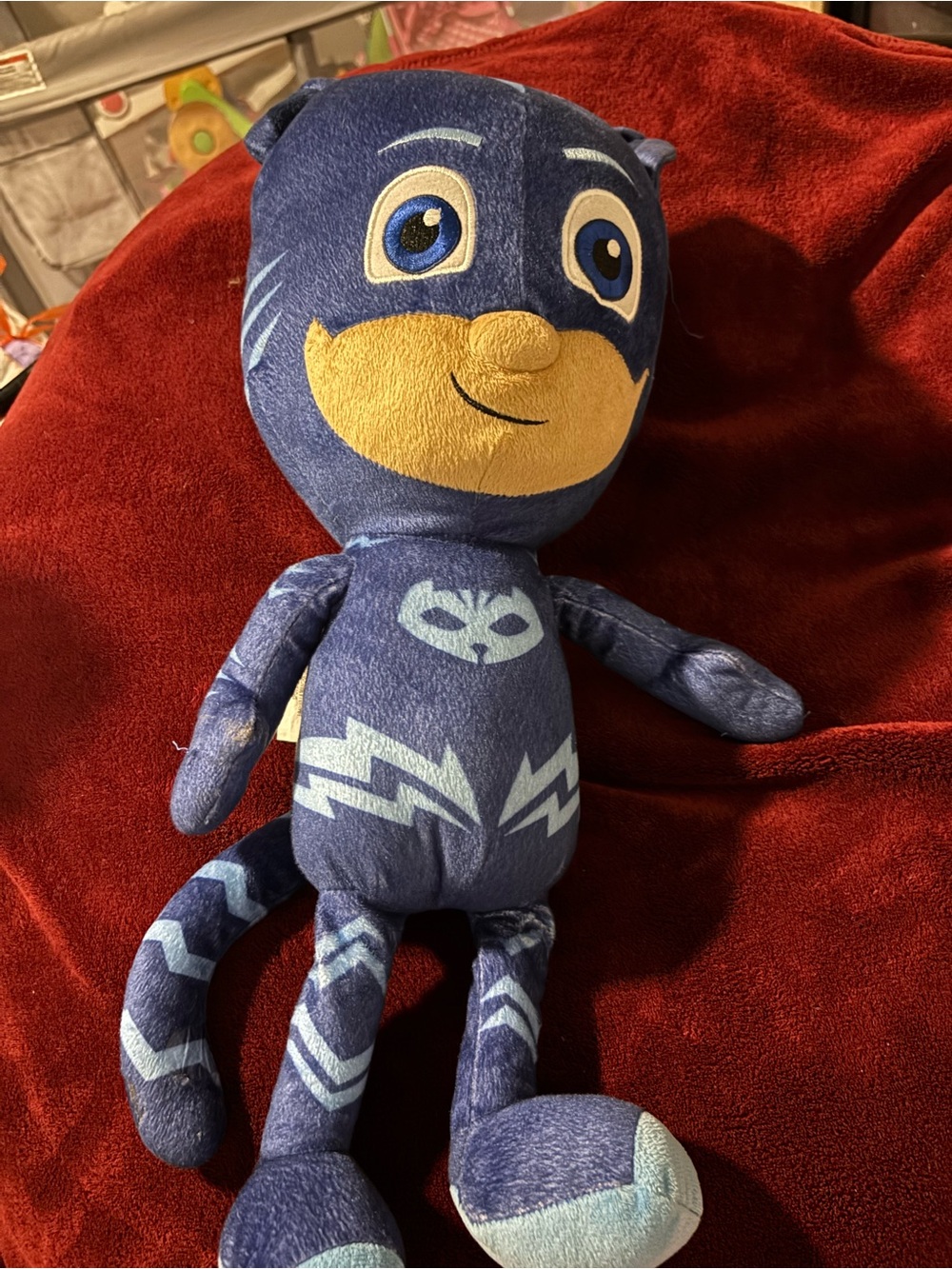 Plush Cat Hero Stuffed Animal - Blue